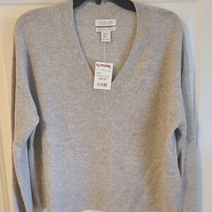 Rachel Zoe Light Gray V-Neck Sweater